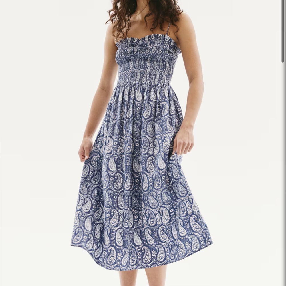 H&M Smocked Bodice Midi Dress